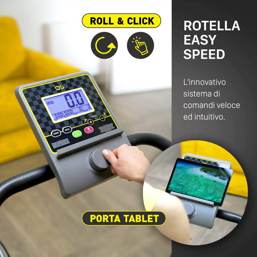 Tapis roulant G11 EVO | IDS Indoor Sports | Con rotella easy speed e porta tablet