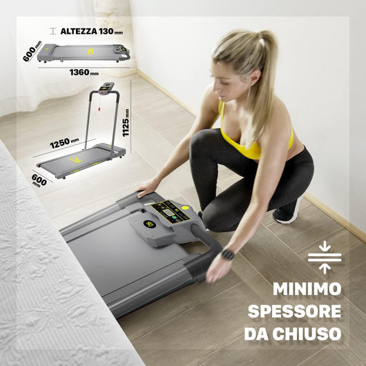 Tapis roulant G12 | IDS Indoor Sports | Minimo spessore da chiuso (solo 13 cm di altezza)